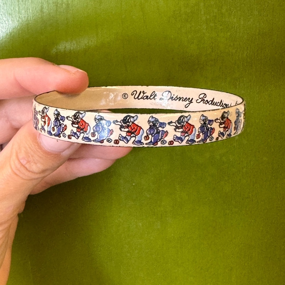 RARE Vintage Walt Disney Productions Enamel Bangle by ELIOT made in France